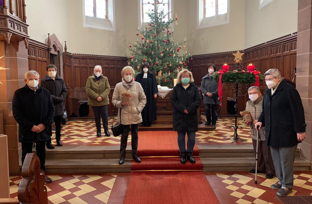 Die ehemaligen Mitglieder des Presbyteriums in Rieschweiler.